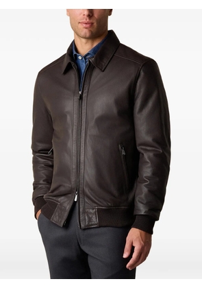 Brooks Brothers leather bomber jacket - Brown