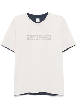 Eleventy text-print T-shirt - Neutrals