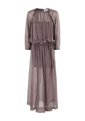 Isabelle Blanche silk dress - Brown