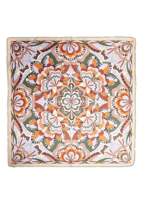 Lancel floral-motif silk scarf - Neutrals