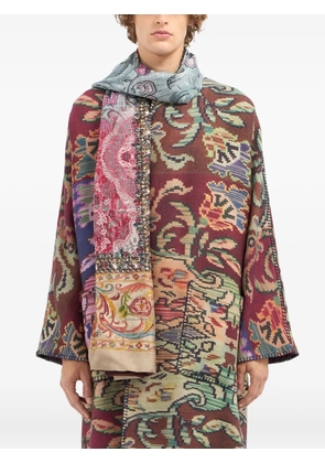 Pierre-Louis Mascia floral-pattern scarf - Black