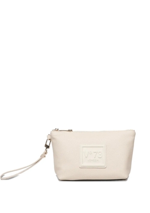 V°73 logo zip-top pouch - Neutrals