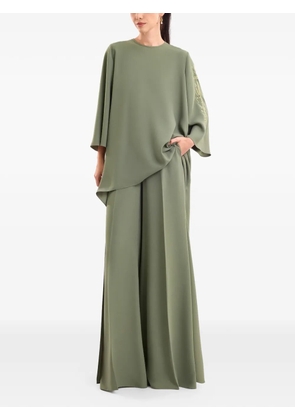 Gemy Maalouf calligraphy-print blouse - Green