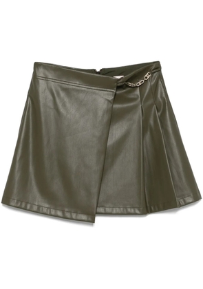 LIU JO coated mini skirt - Green