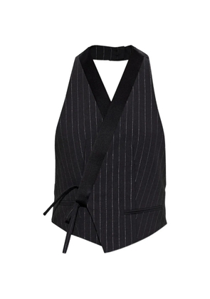Kenzo lurex pinstripe waistcoat - Black