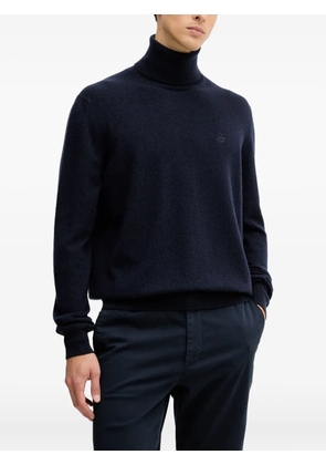 Bally logo-embroidered roll-neck sweater - Blue