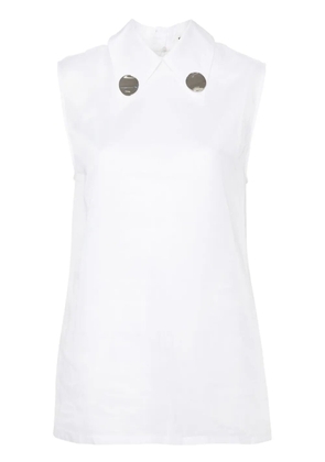 Jil Sander sheer blouse - White