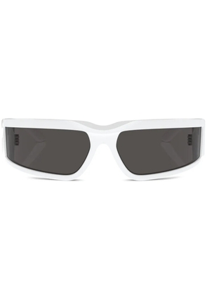 Dolce & Gabbana Eyewear logo-plaque wraparound sunglasses - White