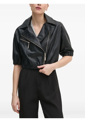 Gaudi cropped biker jacket - Black