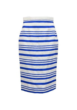 Dolce & Gabbana Pre-Owned striped-pattern midi skirt - White