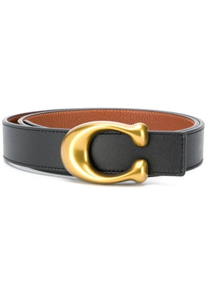 Coach logo buckle belt - Black