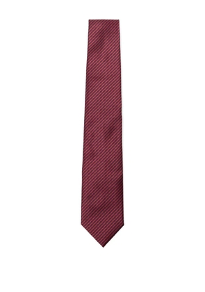 Brioni striped silk tie - Red