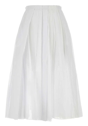 Jil Sander A-line pleated skirt - White