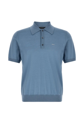 Prada virgin wool polo shirt - Blue