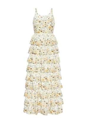 MUNTHE floral-print tiered dress - White