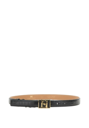 Elisabetta Franchi FF leather belt - Black