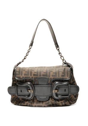 Fendi Pre-Owned 1990-2000s Zucca buckle shoulderbag - Brown