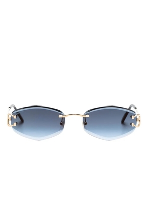 Cartier Eyewear Signature C oval-frame sunglasses - Gold