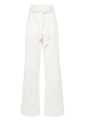 Max Mara Xero pinstripe-pattern palazzo pants - White