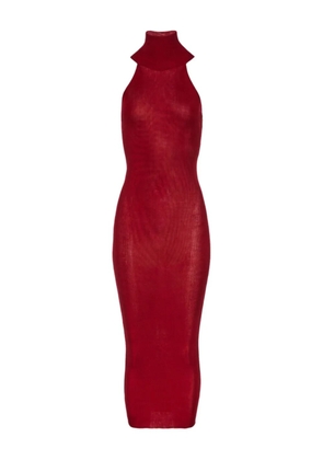 Magda Butrym ribbed halter-neck midi dress - Red