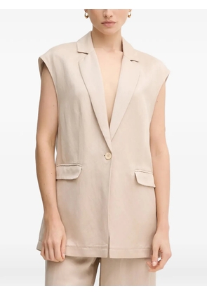 Marc Aurel sleeveless single-breasted blazer - Neutrals