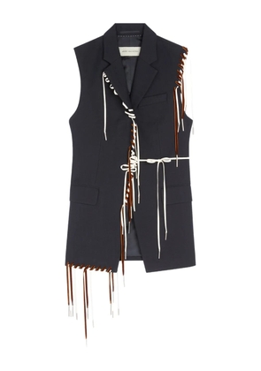 DRIES VAN NOTEN sleeveless wool blazer - Blue