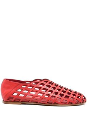 GIABORGHINI leather ballet flats - Red