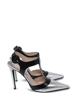 Prada Pre-Owned pointed-toe T-strap pumps - Silver