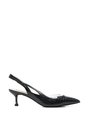 LIU JO chanel crocodile effect pumps - White