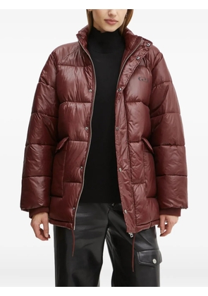 Résumé logo-print puffer jacket - Brown