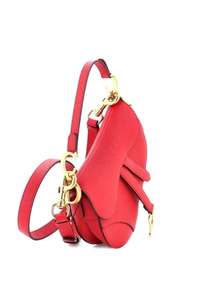Christian Dior Pre-Owned Saddle Handbag with Strap Leather Mini shoulder bag - Red