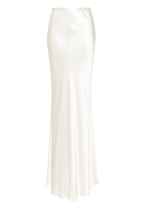 Michelle Mason bias maxi skirt - White