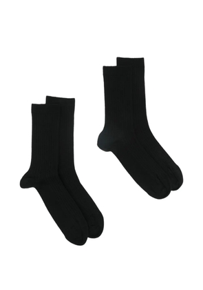 TOTEME ribbed crew socks (set of two) - Black