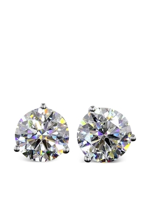 Jewels Aficionado 14K white gold stud diamond earrings - Silver
