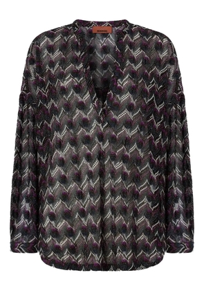 Missoni zigzag-woven blouse - Black