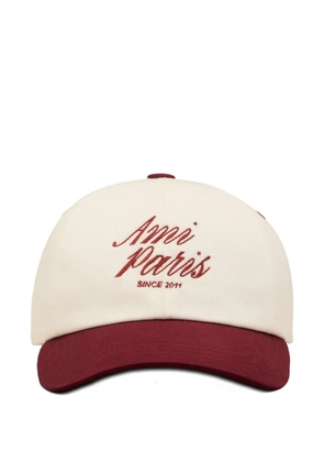 AMI Paris bicolor embroidery cap - Neutrals