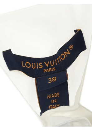 Louis Vuitton Pre-Owned 10s puff-sleeve cropped shirt - White