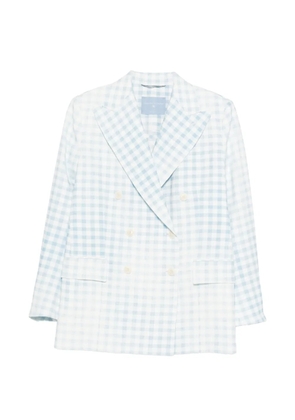 Ermanno Scervino double-breasted checked blazer - Blue
