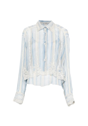 Ermanno Scervino striped lace shirt - Blue