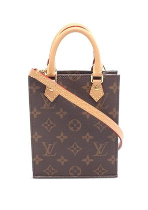 Louis Vuitton Pre-Owned 2010s Petit Sac Plat Monogram top-handle bag - Brown