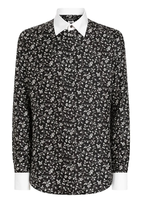 Dolce & Gabbana floral-print shirt - Black