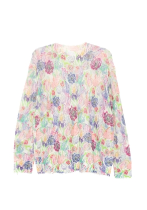 JNBY floweral knitted top - White