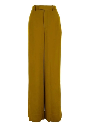 Saint Laurent crepe tailored palazzo trousers - Yellow