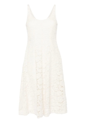 Prada floral-lace A-line dress - White