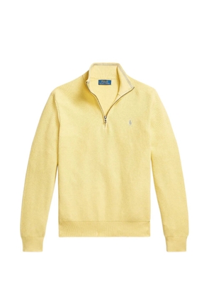 Polo Ralph Lauren mesh-knit quarter-zip sweater - Yellow