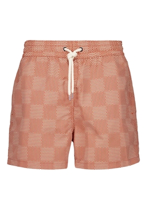 Frescobol Carioca chevron-print swim shorts - Orange