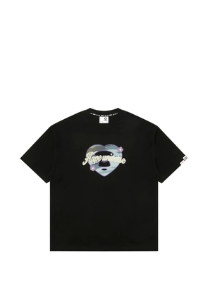 AAPE BY *A BATHING APE® heart-appliqué T-shirt - Black