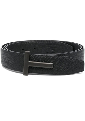 TOM FORD logo buckle leather belt - Black