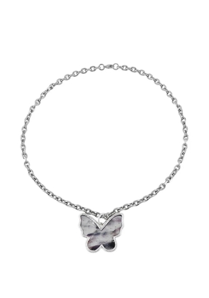 Poison Drop Lab butterfly-pendant chain necklace - Silver