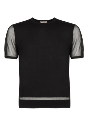 Agnona mesh-panel knitted t-shirt - Black